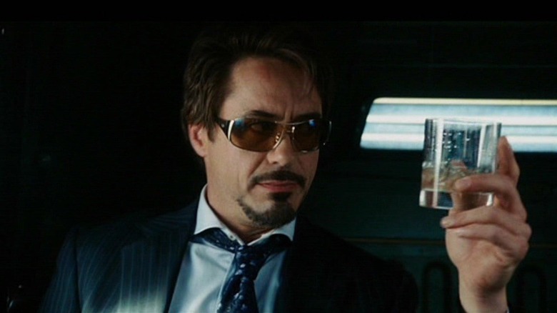 Tony Stark drinking