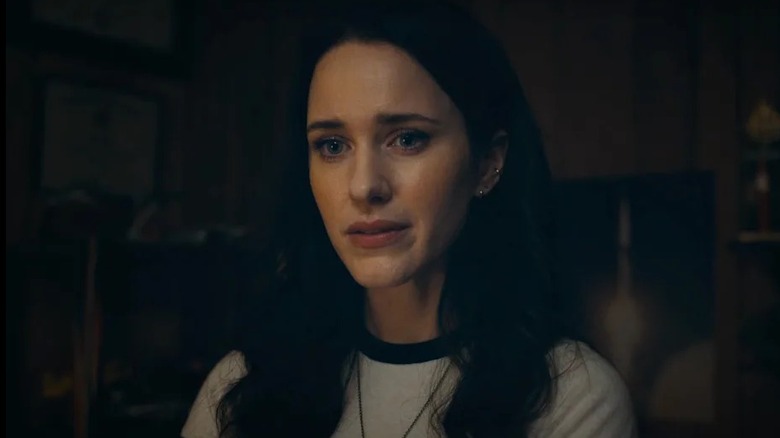 Rachel Brosnahan as Lois Lane looking concerned in Superman (2025)