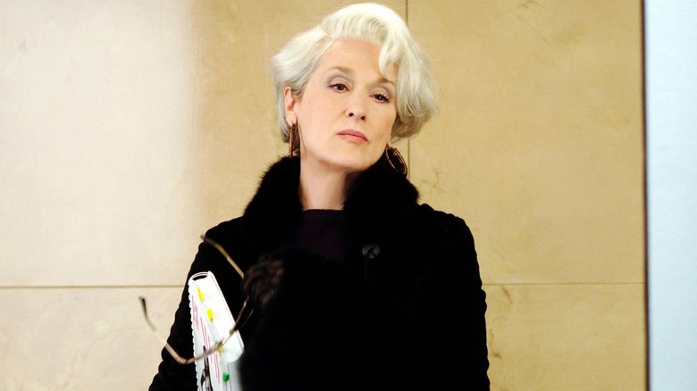 Miranda in the elevator in The Devil Wears Prada