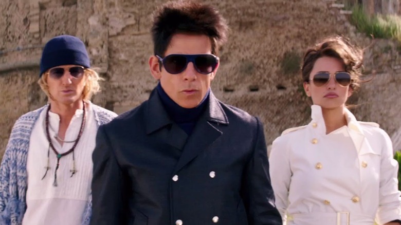 Hansel, Derek, and Valentina wearing sunglasses and posing in Zoolander 2