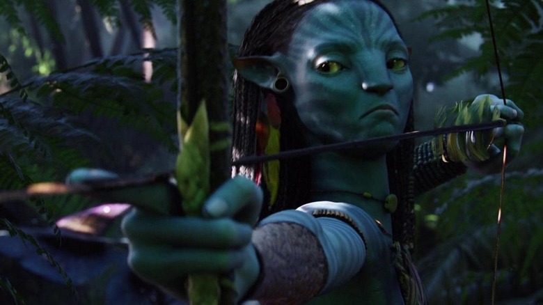 Neytiri on the hunt in Avatar