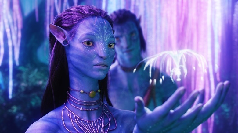 Neytiri connecting with Eywa