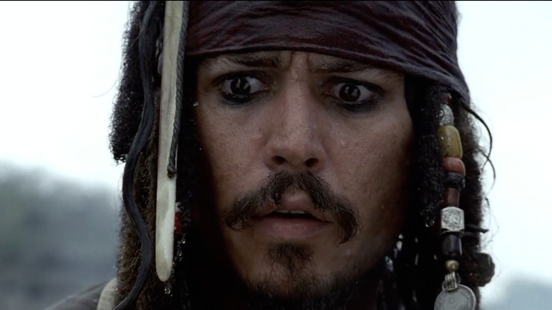The Pirates of the Caribbean Captain Jack closeup