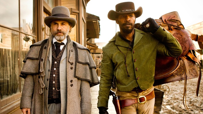 Christoph Waltz and Jamie Foxx in Django Unchained