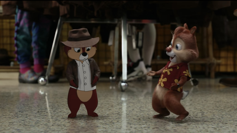 Chip and Dale in some familiar attire.