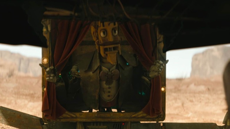 Perplexo peeking behind his curtain