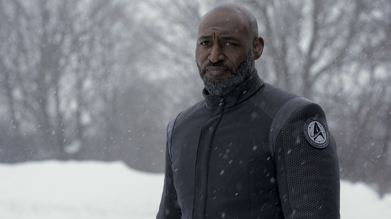 Admiral April in the snow on Star Trek: Strange New Worlds
