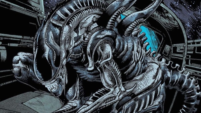 A Xenomorph crouches in Aliens: Outbreak
