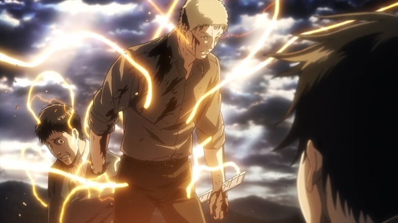 Reiner and Bertolt about to transform Attack on Titan