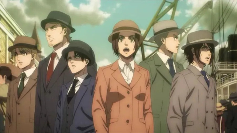 Survey Corps in Marley Armin Jean Levi Sasha Connie Hange