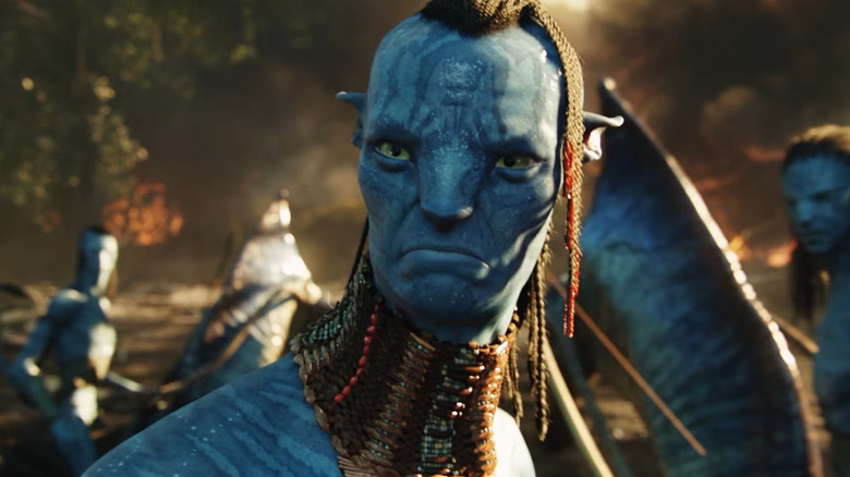 Laz Alonso as Tsu'tey looks angry in Avatar