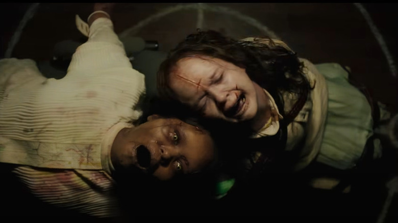 Angela and Katherine screaming