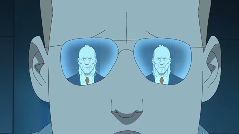 Donald looks at Cecil in Invincible