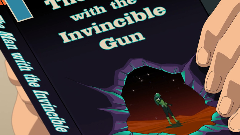 Invincible reads a book about space racer in Invincible