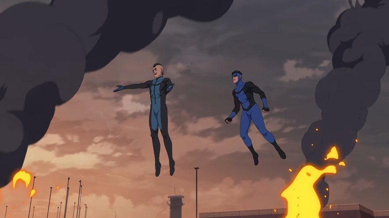 An alternate Invincible shows Invincible his wreckage in Invincible