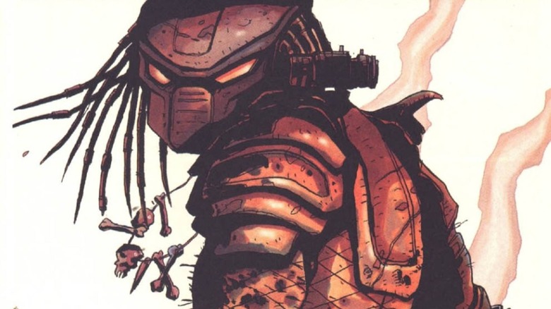 Predator looking behind itself in Predator: Hell Come a Walkin' #1