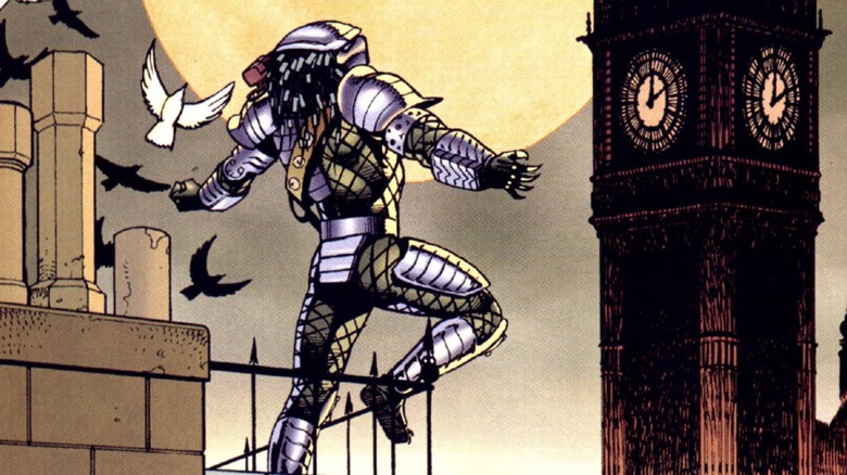 Predator leaping among doves in Predator: Nemesis #1