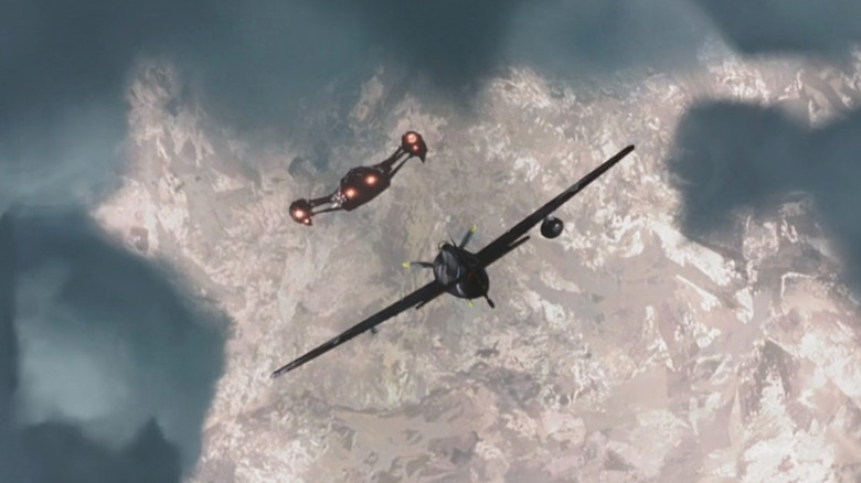 John Torres flying toward the Predator's ship in Predator: Killer of Killers