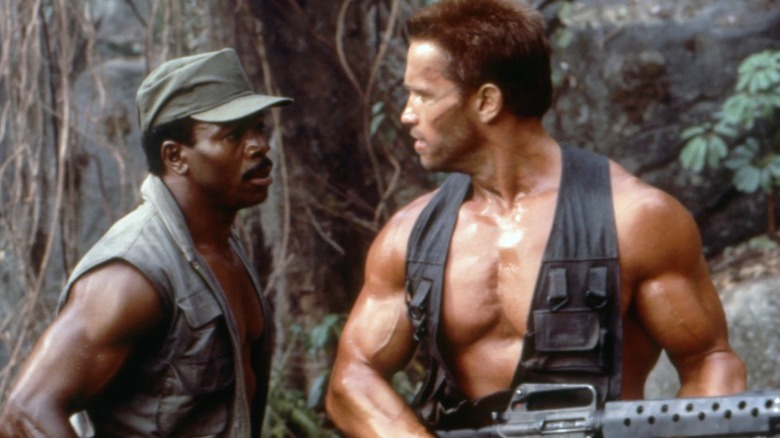 Carl Weathers and Arnold Schwarzenegger