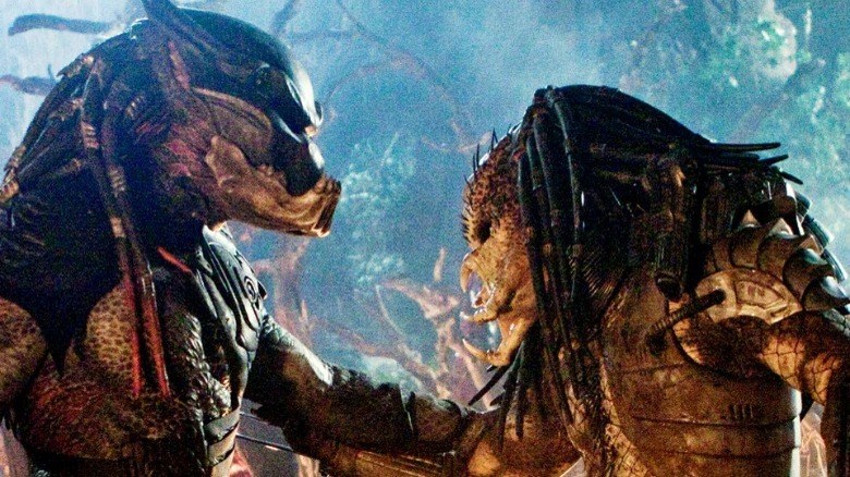 Two subspecies of Predator fight