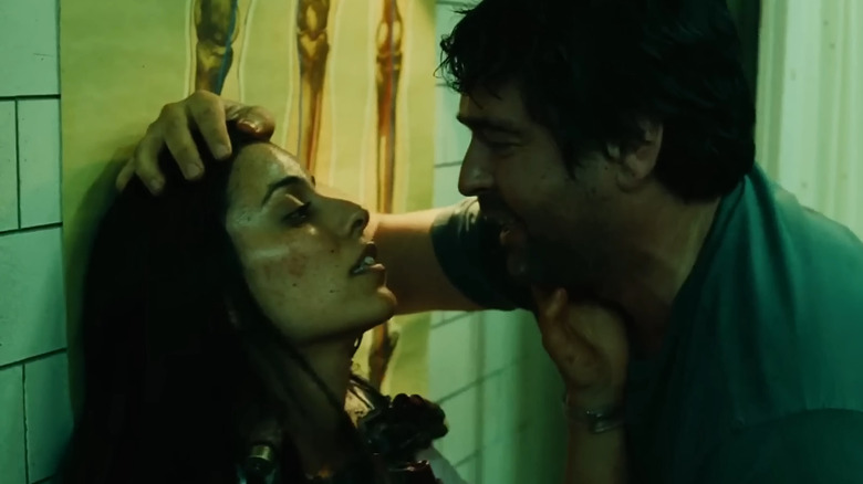Angus Macfadyen and Bahar Soomekh as Jeff and Lynn Denlon speaking together in Saw 3