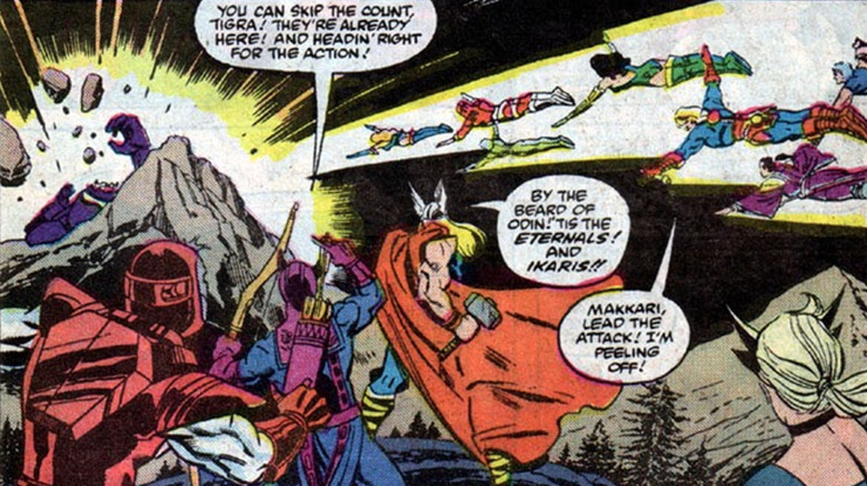 Kingo Sunen Sersi Ikaris Eternals Ghaur Deviants Dreaming Celestial Tiamut Iron Man Hawkeye Thor Mockingbird Avengers West Coast