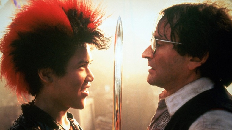 Dante Basco and Robin Williams in "Hook"