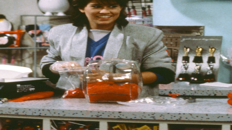 Nancy McKeon as Jo Polniaczek, working in the kitchen on "The Facts of Life"