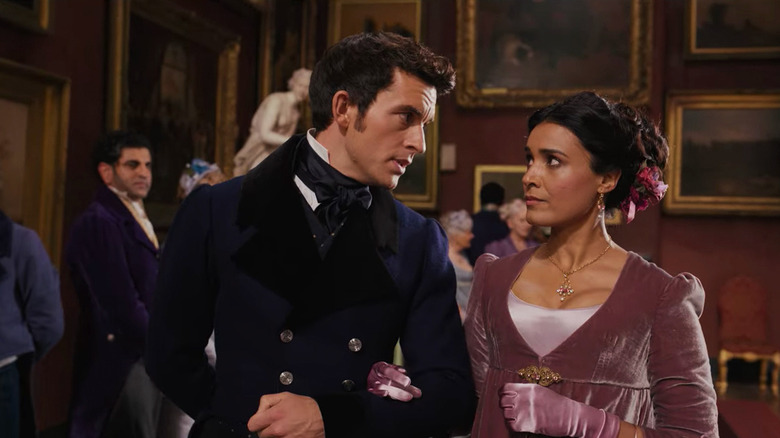 Jonathan Bailey and Shelley Conn in Bridgerton