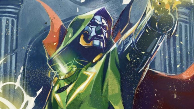 Doom levantando los brazos