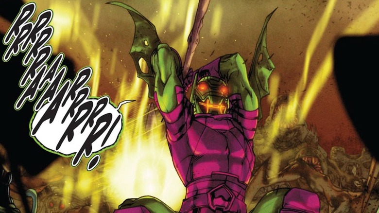 Annihilus killing Johnny Storm in Fantastic Four #600