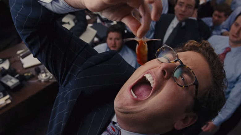 Donnie Azoff eating a live goldfish