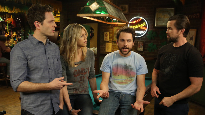 Glenn Howerton, Kaitlin Olson, Charlie Day, and Rob McElhenney in It's Always Sunny in Philadelphia