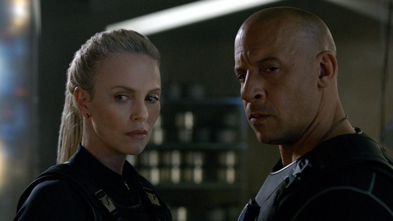 The Fate of the Furious - Cipher (Charlize Theron) and Dominic Toretto (Vin Diesel)