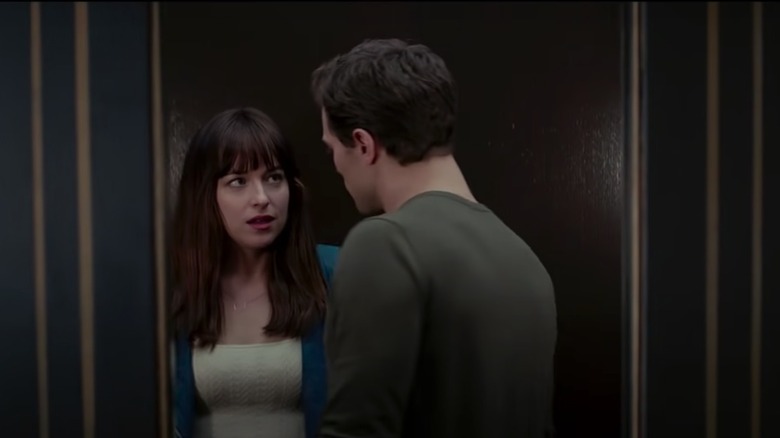 Dakota Johnson and Jamie Dornan in Fifty Shades of Grey