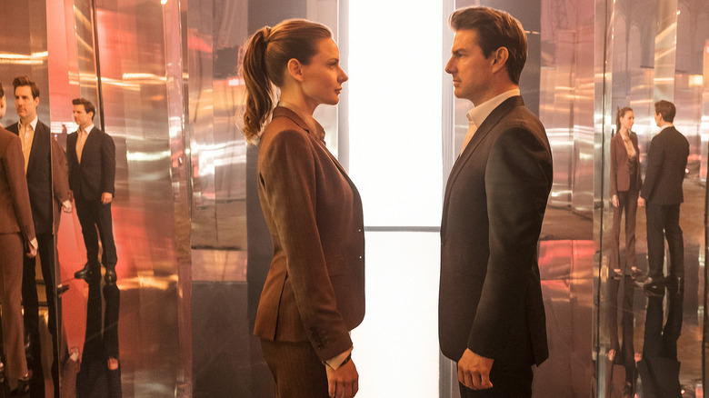 Mission: Impossible - Fallout, Ilsa Faust and Ethan Hunt in hall of mirrors