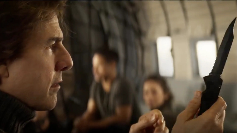 Ethan contemplates Krieger's knife in Mission: Impossible -- The Final Reckoning