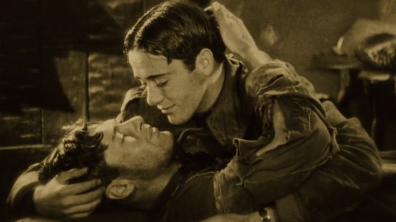Jack and David about to kiss in Wings
