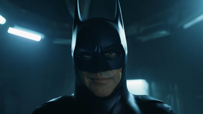 Michael Keaton Batman headshot in Flash Super Bowl Trailer