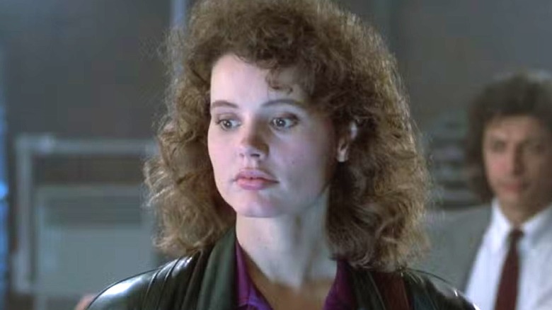 Ronnie Quaif with Seth behind her in The Fly