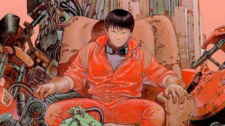 Otomo's artwork for a cover of the Akira manga.