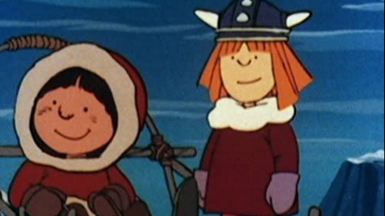 Vicke the Viking vicke and friend wear coats