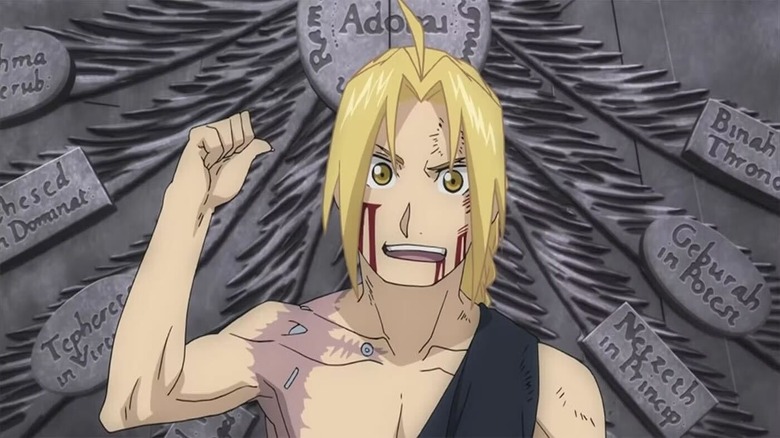 Edward Elric standing before the Gate of Truth in Fullmetal Alchemist: Brotherhood