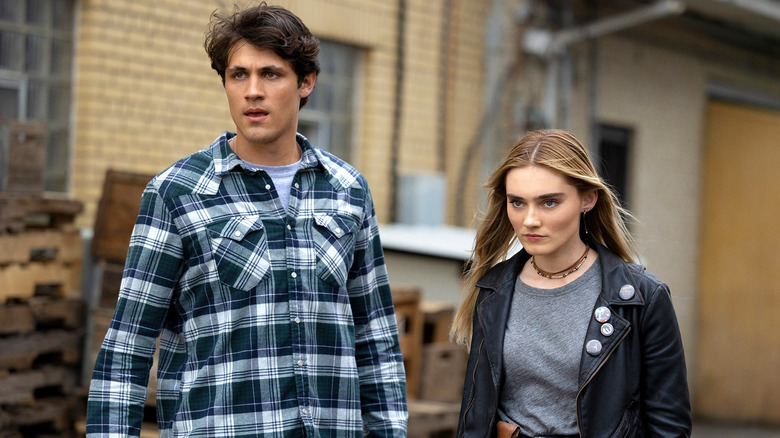 Meg Donnelly and Drake Rodger in The Winchesters