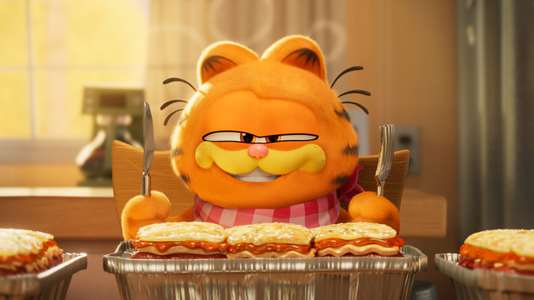 The Garfield Movie 2024 lasagna 
