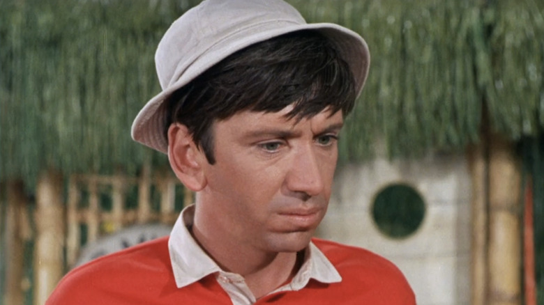 Bob Denver's Gilligan looks confused in Gilligan's Island