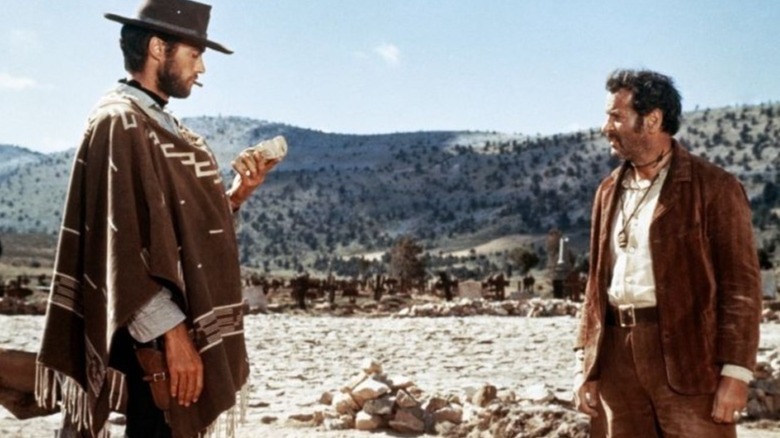 Blondie Writes Name on Stone in The Good, the Bad, and the Ugly