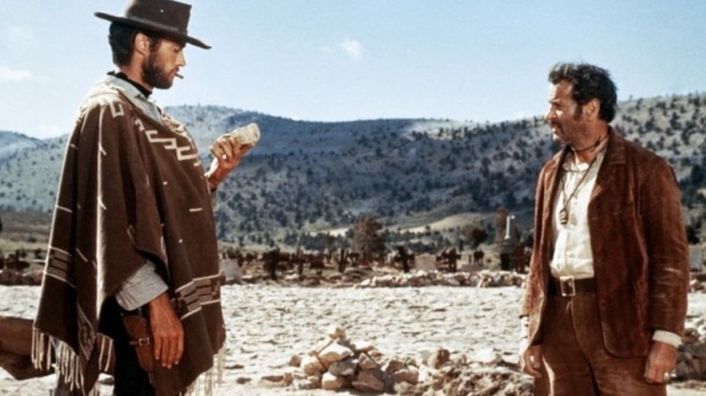 Blondie Writes Name on Stone in The Good, the Bad, and the Ugly