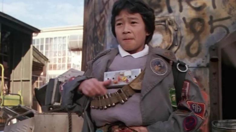 Data turning on a gadget in The Goonies