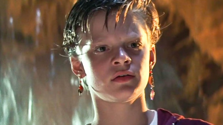 Stef from The Goonies facing forward
